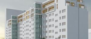 In Berlin testet die Howoge-Wohnungsbaugesellschaft Holz-Aufstockungen auf Plattenbauten.