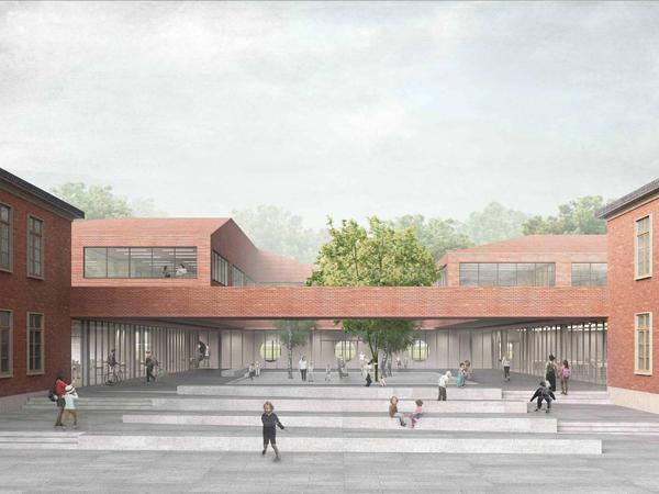So soll die neue Grundschule in Krampnitz einmal aussehen.