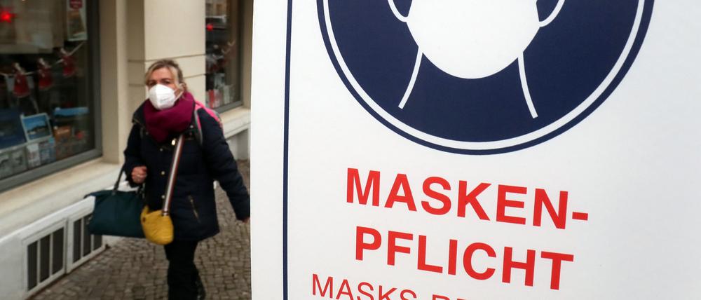 Die Maskenpflicht ist in Potsdam ausgeweitet worden.