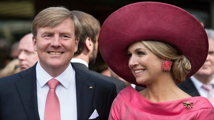 Königin Maxima und König Willem-Alexander der Niederlande bei einem Besuch im München.
