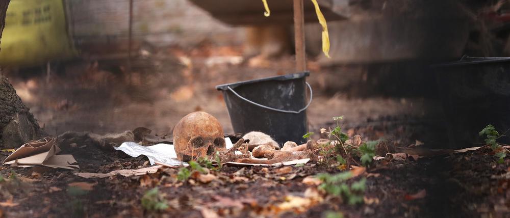 Auf dem Gartengrundstück der Villa Kellermann ist ein Skelett gefunden worden. 