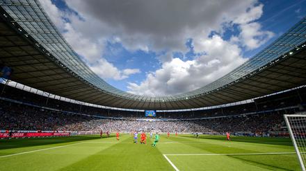 Noch ist Hertha BSC im Berliner Olympiastadion zu Hause. Vielleicht spielen sie künftig in Potsdam.