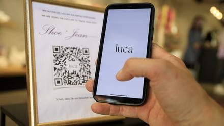 Erste Geschäfte in Potsdam nutzen die Luca-App.