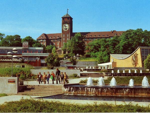 Terrassenlandschaft am Brauhausberg Mitte der 1980er-Jahre.