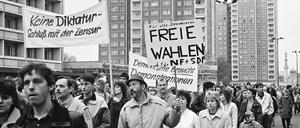 Blumrich dokumentierte Demonstrationen wie die Massenkundgebung am 4. November 1989.