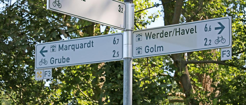 In welche Richtung? Zu den Potsdamer Ortsteilen im Norden gehören zum Beispiel Golm, Eiche, Marquardt, Fahrland, Neu Fahrland.