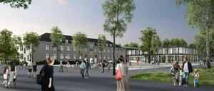 Visualisierung der geplanten Schule im Stadtteil Krampnitz.