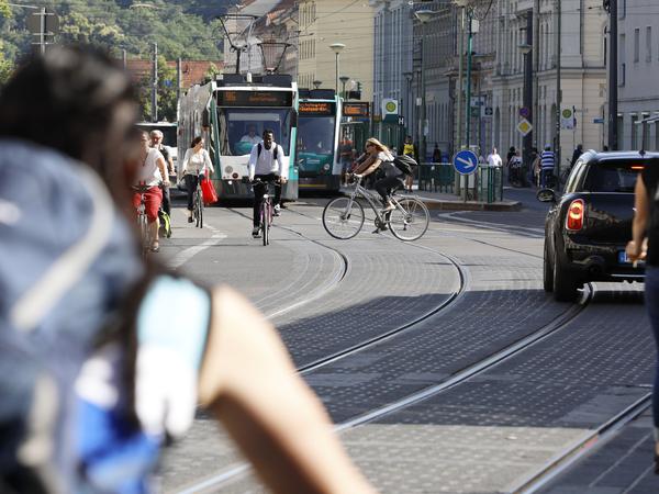 Potsdams Radfahrer sehen das aggressive Verhalten im Straßenverkehr kritisch.