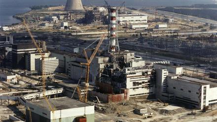 Eine Aufnahme vom Oktober 1986 vom Atomkraftwerk Tschernobyl.