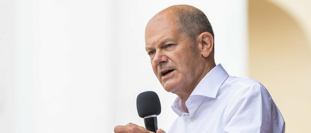 Olaf Scholz will im Wahlkreis 61 das Direktmandat für die SPD erringen.