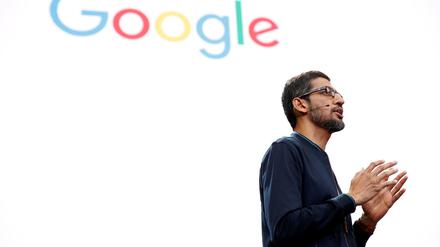 Google CEO Sundar Pichai auf der Entwicklerkonferenz in Mountain View, Kalifornien, am Donnerstag.