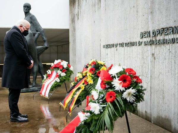 Bundespräsident Frank-Walter Steinmeier besuchte am Mittwoch die Gedenkstätte Sachsenhausen.
