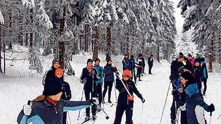 Langlauf im Vogtland. Potsdams Kanuten trainierten auch auf Skiern.