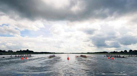 Der Dorney Lake. Hier wurden international bislang Ruder-Regatten ausgetragen, so auch die Junioren-Weltmeisterschaften 2011 (unser Bild).