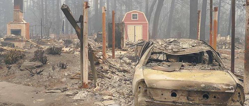Die Waldbrände in Kalifornien (hier der Ort Paradise) zählen zu den schlimmsten, die es in der Region bisher gegeben hat.