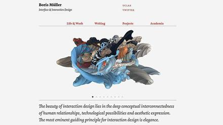 Interaktive Schönheit. Design-Dozent Boris Müller zeigt auf seiner Homepage, wie schön es im Internet sein könnte.