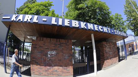 Im Karl-Liebknecht-Stadion gibt es nun eine elektronische Anzeigentafel.