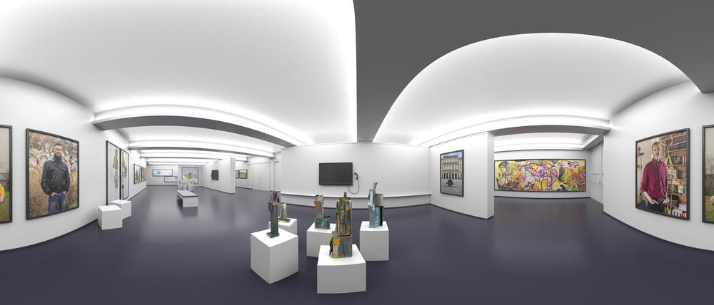 Ansicht des Virtuellen Museums, das von KulturMachtPotsdam nach dem Vorbild des Potsdam Museums entworfen wurde.