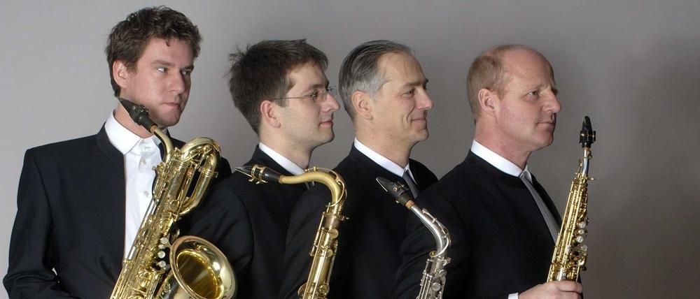 Meiers Clan: Ralf Benschu (sopran/alt), Matthias Wacker (alt), Mark Wallbrecht (tenor) und Sebastian Hillmann (bariton)