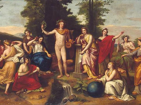 Die Musikfestspiele lassen die Musen tanzen. Anton-Raphael Mengs malte im 18. Jahrhundert „Apollo und die Musen auf dem Parnass“.