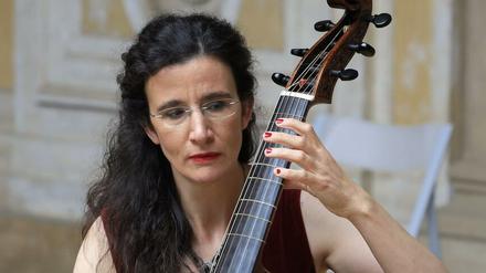 Juliane Laake im Säulenhof der Orangerie im Rahmen der Musikfestspiele 2020. 