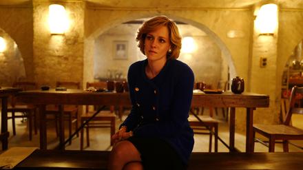 Kristen Stewart als Lady Di. Der Gewölbekeller von Schloss Marquardt wurde zur Bedienstetenküche umgebaut.