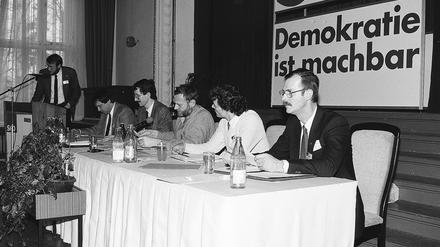 Wahlkampf in Potsdam im März 1990.