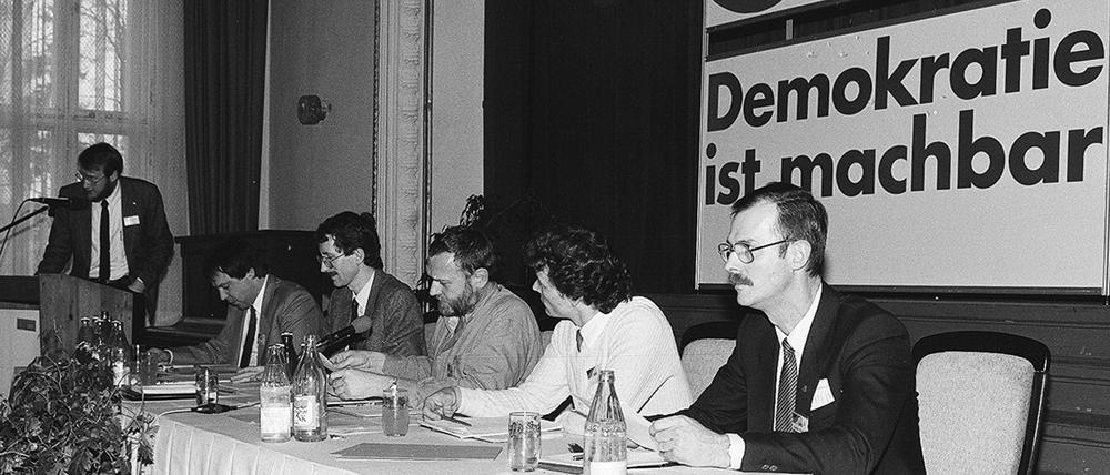 Wahlkampf in Potsdam im März 1990.