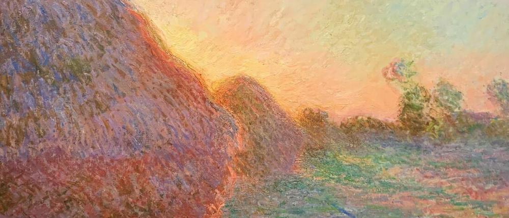 Das Gemälde „Meules“ des Impressionisten Claude Monet (1840-1926) im Museum Barberini. Hasso Plattner mit seiner Hasso-Plattner-Stiftung hat das Bild im Frühjahr 2019 für rund 111 Millionen Dollar ersteigert.