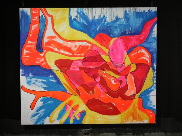 Tag des offenen Ateliers im Freiland, Spartacus: Ausgestellt auch "united colors" von Jenny Alten.