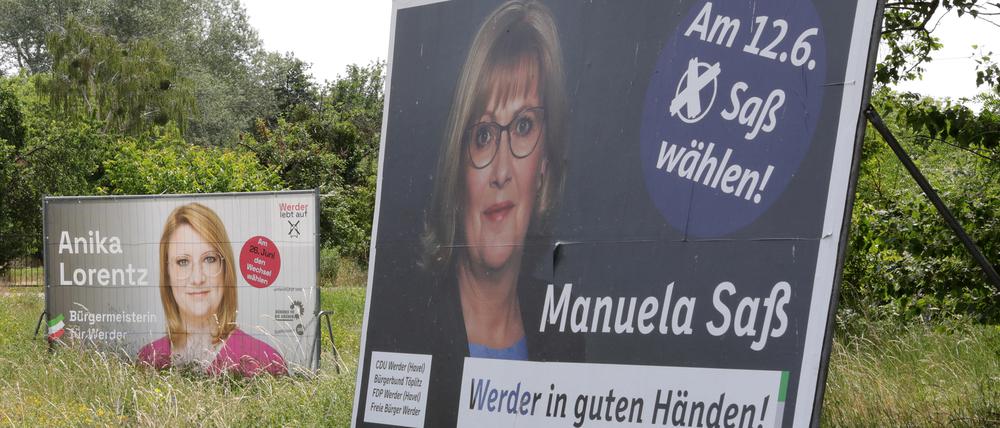 Die amtierende Bürgermeisterin Manuela Saß muss am 26. Juni in einer Stichwahl gegen die parteilose Anika Lorentz antreten. 