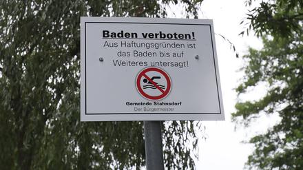 Am Güterfelder Haussee ist in diesem Jahr das Schwimmen verboten. 