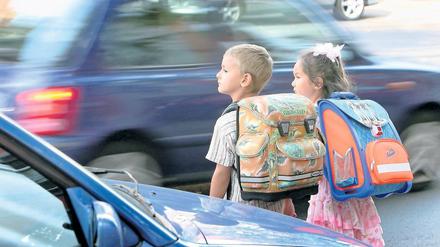Aufgepasst. Die Kinder im Landkreis sind wachsam. Unfälle passieren, weil Verkehrsteilnehmer die Schulen schwer erkennen.