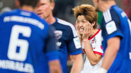 Ärger über den Punktverlust? Kölns Yuya Osako nach einer vergebenen Torchance.