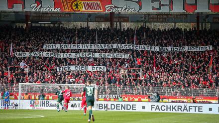 Auch die Union-Fans kritisierten den DFB. 