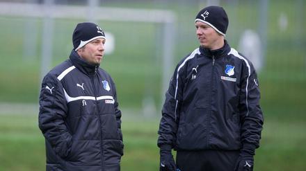 Co-Trainer Julian Nagelsmann (re.) soll der neue Trainer bei der TSG Hoffenheim werden.