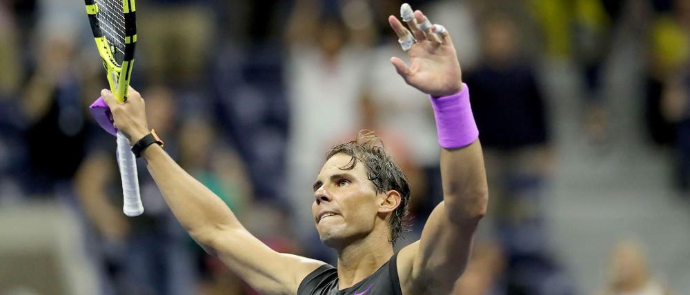 Ohne Probleme. Rafael Nadal pflügt bei den US Open durchs Feld und steht im Halbfinale.
