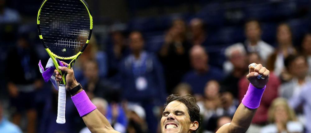 Der König von New York. Noch nicht ganz, ein Sieg fehlt Rafael Nadal noch. 