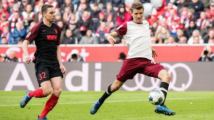 Thomas Müller traf für die Bayern zum 1:0.