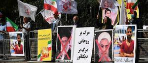 Weltweit protestierten Iraner gegen die Hinrichtung von Navi Afkari - und gegen die politische und geistige Führung des Landes.