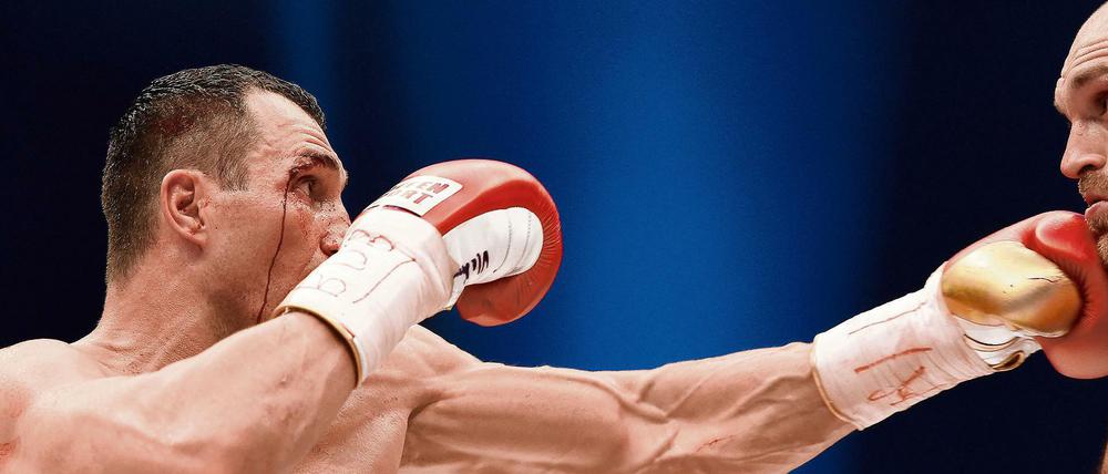 Wladimir Klitschko im Kampf gegen den Briten Tyson Fury.