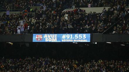 Weltrekord! In Barcelona schauten 91.553 Fans zu.