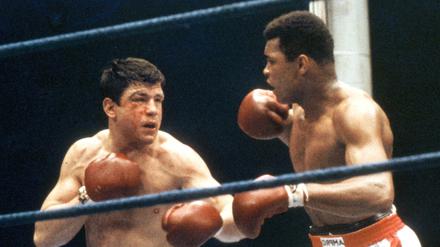 Sein größter Kampf. Karl Mildenberger (links) 1966 gegen Muhammad Ali. 
