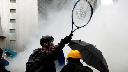 Abgesagt. In Hongkong wird nur auf den Straßen Tennis gespielt.