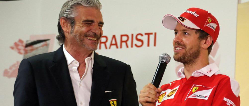 Bald kein Team mehr? Maurizio Arrivabene wird wohl als Teamchef von Sebastian Vettel abgelöst.