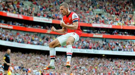 De Prinz kütt und trifft schon wieder. Lukas Podolski erzielte gegen Southampton sein zweites Tor für Arsenal.