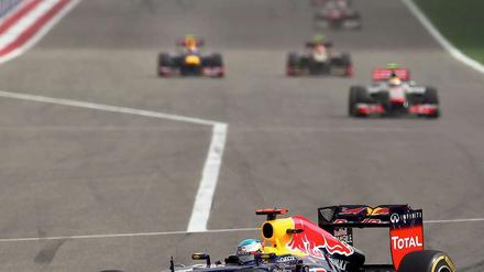 Vorne weg: Sebastian Vettel ließ die gesamte Konkurrenz in Bahrain hinter sich.