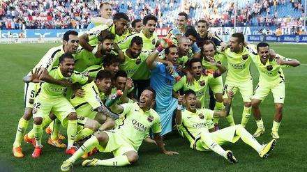 Der FC Barcelona feiert vorzeitig die spanische Meisterschaft.