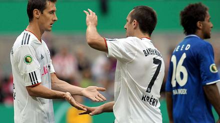 Doppelschlag. Miroslav Klose und Franck Ribéry machten mit ihren Toren kurz vor der Pause frühzeitig alles klar.