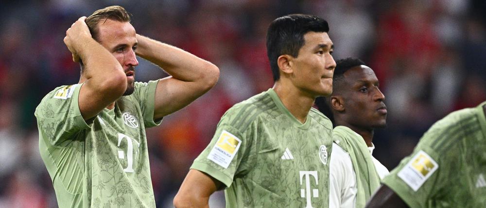 Harry Kane (l.) und Min-Jae Kim mussten am Ende noch den Ausgleich mit dem FC Bayern hinnehmen.